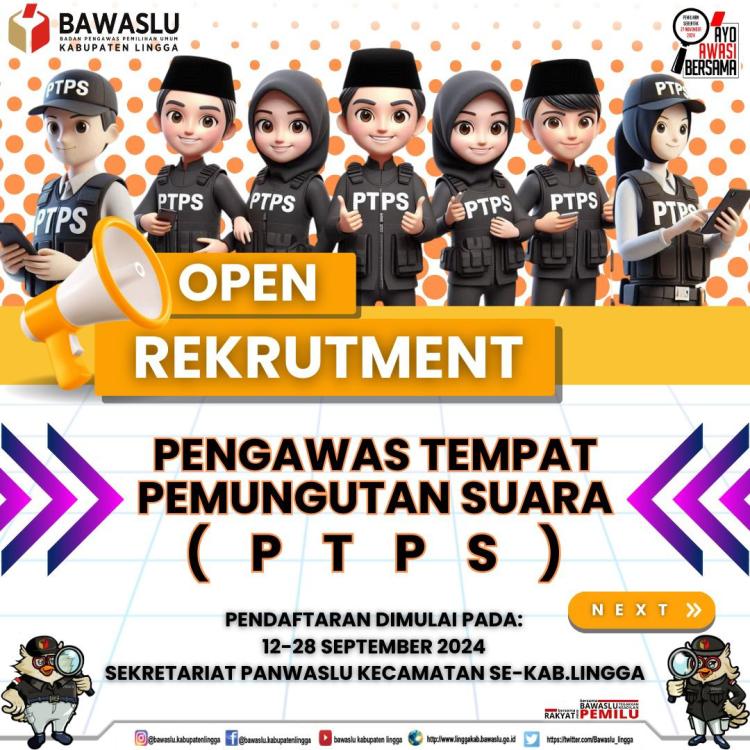 Bawaslu Lingga Buka Rekrutmen 233 Pengawas TPS untuk Pilkada Serentak 2024