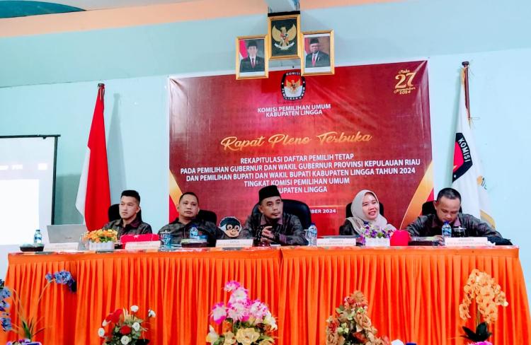 KPU Lingga Tetapkan 74.103 Pemilih dalam DPT untuk Pilkada 2024