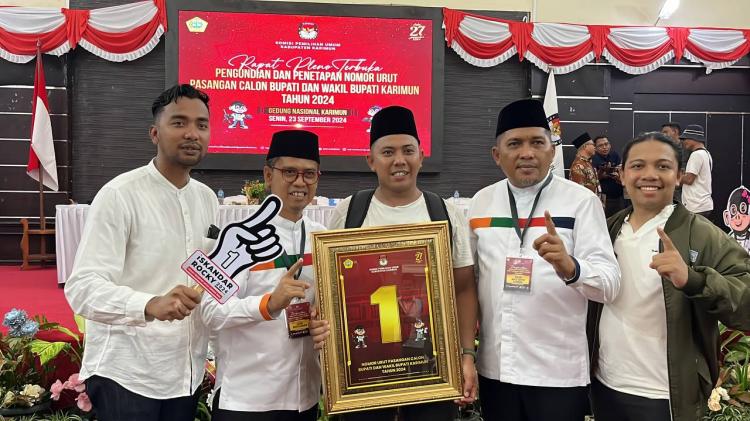 Iskandarsyah dan Rocky Marciano Dapat Nomor Urut 1 di Pilkada Karimun 2024, Bersyukur