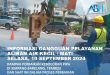 Perbaikan Pipa DCIP 400 di Simpang Barelang Berdampak pada Suplai Air di Beberapa Wilayah Batam