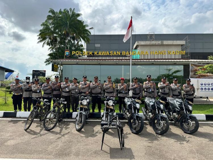 Tingkatkan Kewaspadaan, Polsek Bandara Hang Nadim Batam Gelar Pengecekan Rutin