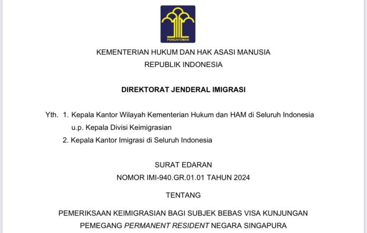 Pemegang Permanent Resident Singapura Kini Bebas Visa ke Batam Melalui 8 Pelabuhan di Kepri