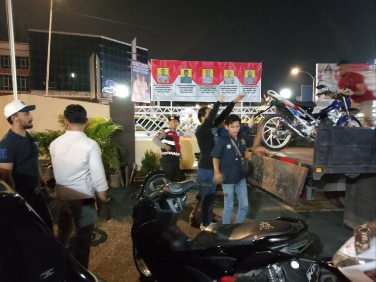 Polsek Lubuk Baja Gelar Patroli Cipkon, Amankan Kendaraan Tanpa Surat dan Knalpot Tidak Standar