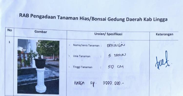 Beredar, Dokumen Keterlibatan Istri Bupati Lingga pada Kasus Bonsai 