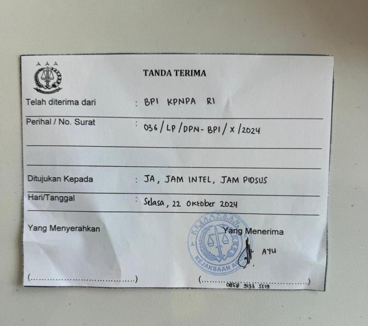 BPI KPNPA RI Serahkan Bukti Rekaman Dugaan Korupsi Bupati Lingga dan Pejabat Kepri ke Jaksa Agung