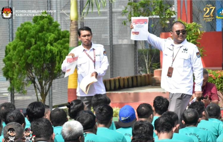 Hanya Satu Pasangan Calon, KPU Bintan Sosialisasikan Pilkada 2024 di Lapas Tanjungpinang
