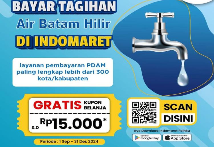 Pelanggan Air Batam Hilir Bisa Dapat Kupon Belanja Gratis di Indomaret, Begini Caranya!