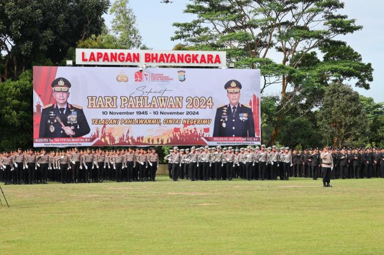 Upacara Hari Pahlawan di Polda Kepri, Menjaga Semangat Kepahlawanan Demi Kemajuan Indonesia