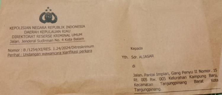 Kasus Pengancaman Wartawan Radar Kepri, Ditreskrimum Polda Kepri Tunjuk Enam Penyelidik