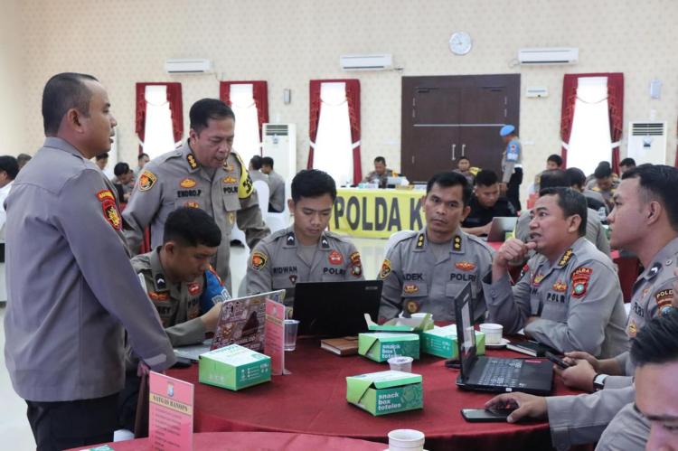 Polda Kepri Ikuti Gladi Posko Olah Taktis Strategis Operasi Mantap Praja, Dukung Pilkada Damai di Kepri 