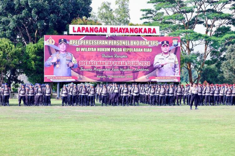 Polda Kepri Kerahkan 1.190 Personel Amankan 3.327 TPS di Pilkada Serentak 2024