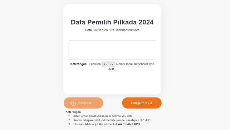 Cek Nama di DPT Pilkada 2024, Pastikan Hak Pilihmu Tidak Terlewat!