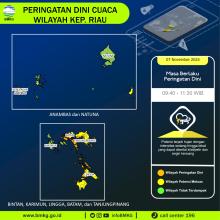 Update Peringatan Cuaca BMKG Kepulauan Riau: Hujan Lebat dan Angin Kencang 7 November 2024