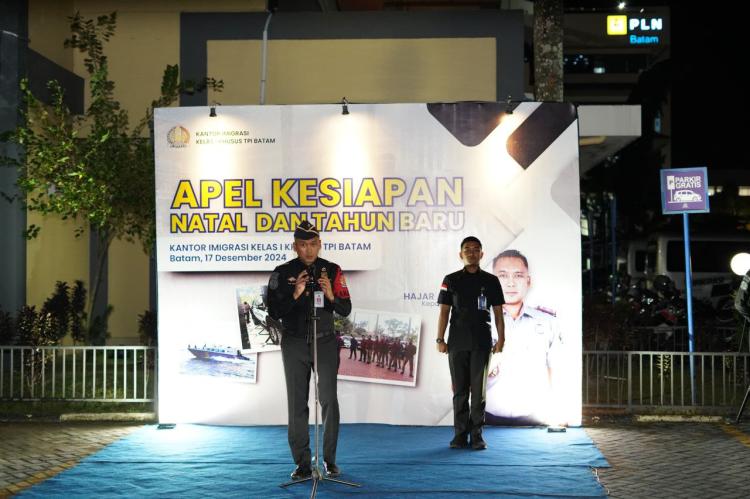 Imigrasi Batam Gelar Apel Kesiapan Nataru 2024, Siapkan Enam Strategi Antisipasi Lonjakan Penumpang