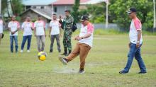 Turnamen Sepak Bola Usia 40+ Resmi Dibuka di Lingga, Hore-Hore FC Tampil Perkasa di Laga Perdana