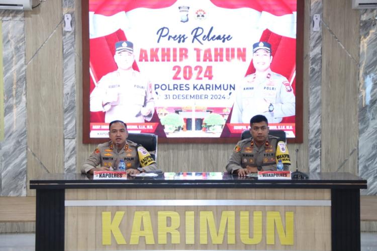 133 Kejahatan Terjadi di Karimun pada Tahun 2024, Turun 41% Penyelesaian Perkara Naik 102%