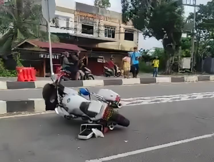 Kecelakaan di Flyover Basuki Rahmat, Kanit Gakkum Polresta Tanjungpinang Dilarikan ke RSAL