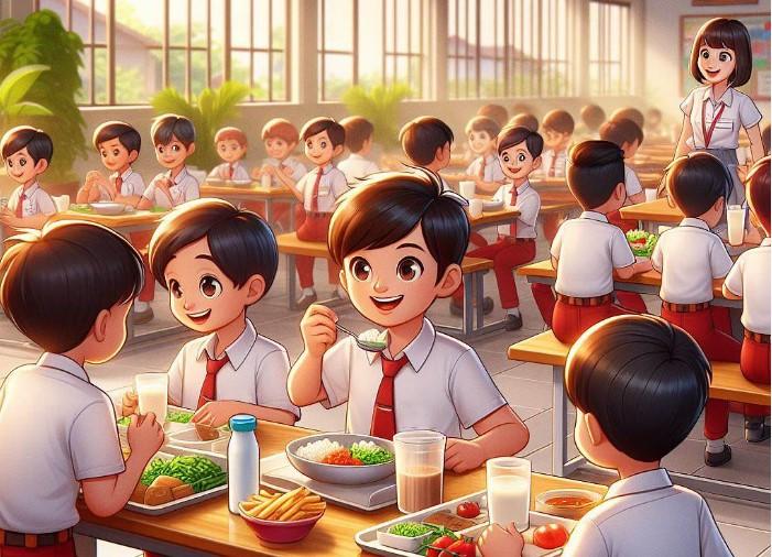 Uji Coba Perdana Makan Siang Gratis di Kota Tanjungpinang