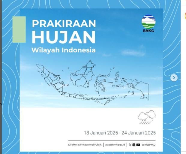 Waspada Hujan Lebat di Kepulauan Riau dan Wilayah Lainnya 18-20 Januari 2025, Ini Daftar Daerah Terdampak