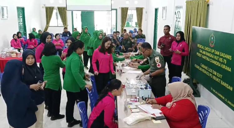 Persit KCK Cabang 0317/TBK Gelar Donor Darah di Hari Jadi ke-79