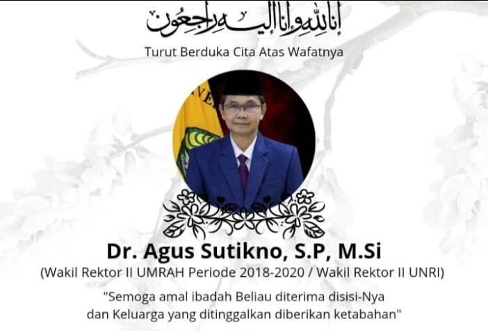 Innalillahi Wainnailaihi Rojiun, Mantan Wakil Rektor II UMRAH Dr Agus Sutikno Meninggal Dunia