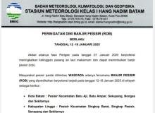 Waspada! Banjir Rob di Kepri, Berikut Daerah yang Berpotensi Terdampak