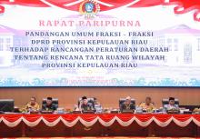 Rapat Paripurna DPRD Kepri Bahas Pandangan Umum Fraksi terhadap RTRW Provinsi