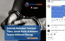 Anak Punk Tewas Ditikam Teman dalam Rebutan Tempat Tidur di Batam