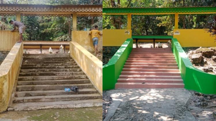 Kompleks Makam Temenggung Jamaludin dan Datuk Kaya Montel Kembali Berwarna, Kades Mepar Apresiasi Kapolres Lingga