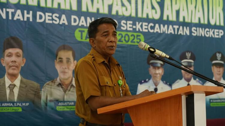 Peningkatan Kapasitas Aparatur Desa se-Kecamatan Singkep Resmi Dibuka, Pemkab Lingga Tekankan Implementasi UU Desa