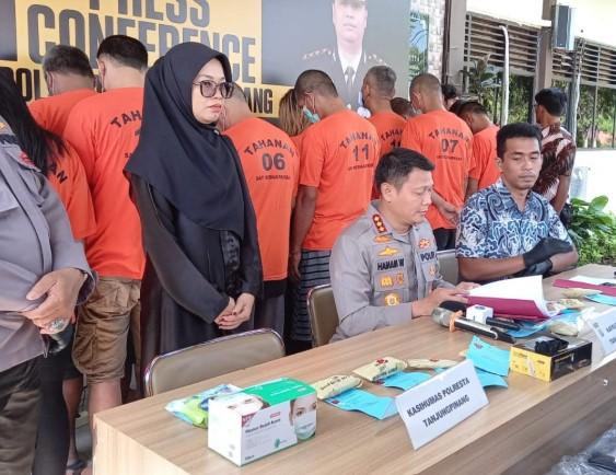 251 Gram Sabu dan Ganja Disita, 16 Pengedar Narkoba di Tanjungpinang Diamankan
