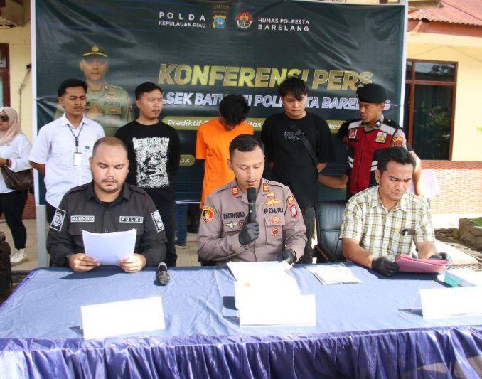 Polsek Batu Aji Ringkus Pelaku Begal Jalan Bintang Batam, Satu Pelaku Residivis Terancam 12 Tahun Penjara