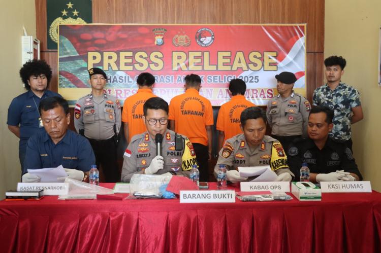 Polres Kepulauan Anambas Ungkap Jaringan Narkoba dalam Operasi Antik Seligi 2025, 3 Pelaku Diamankan