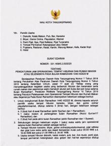 Aturan Baru Jam Operasional Tempat Hiburan Malam di Tanjungpinang Selama Ramadhan 2025