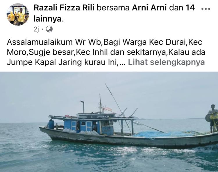 Dua Nelayan Karimun Hilang Kontak Saat Melaut
