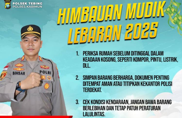 Tingkatkan Keamanan Rumah Saat Ditinggalkan Mudik Lebaran: Tips dari Kapolsek Tebing