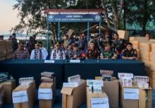 Lanal Tarempa Gagalkan Penyelundupan Rokok Ilegal Senilai Rp1,4 Miliar di Anambas