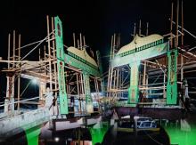 Semarak Sambut Malam 7 Likur dan Idul Fitri di Pancur Lingga Utara, Pemuda Bangun Gerbang Megah Penuh Cahaya