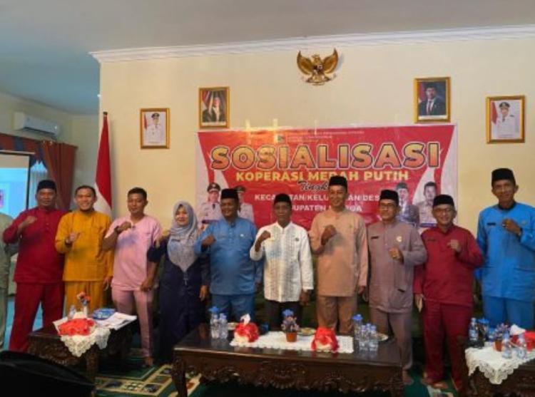 Wujudkan Kemandirian Ekonomi Desa, Disperindagkop UKM Lingga Sosialisasikan Pembentukan Koperasi Merah Putih