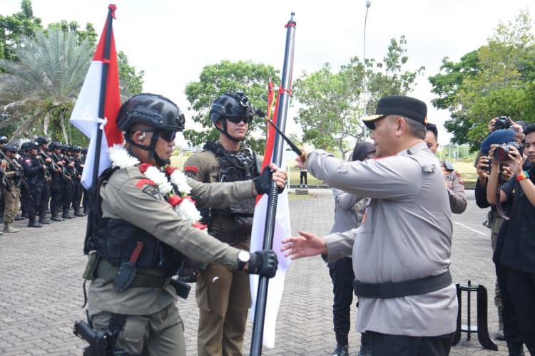 Satu Kompi Sat Brimob Polda Kepri Kembali ke Satuan Setelah Tugas Operasi di Papua