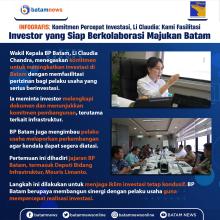 INFOGRAFIS: Komitmen Percepat Investasi, Li Claudia: Kami Fasilitasi Investor yang Siap Berkolaborasi Majukan Batam