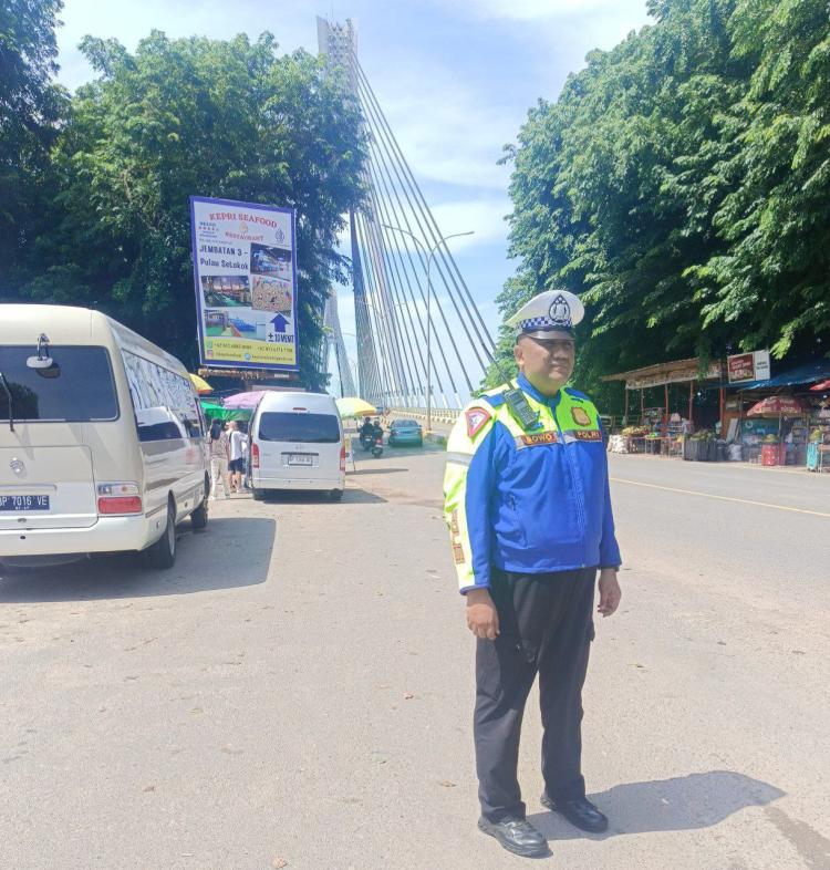 Antisipasi Kemacetan Libur Idul Adha, Sat Lantas Barelang Amankan Objek Wisata di Batam