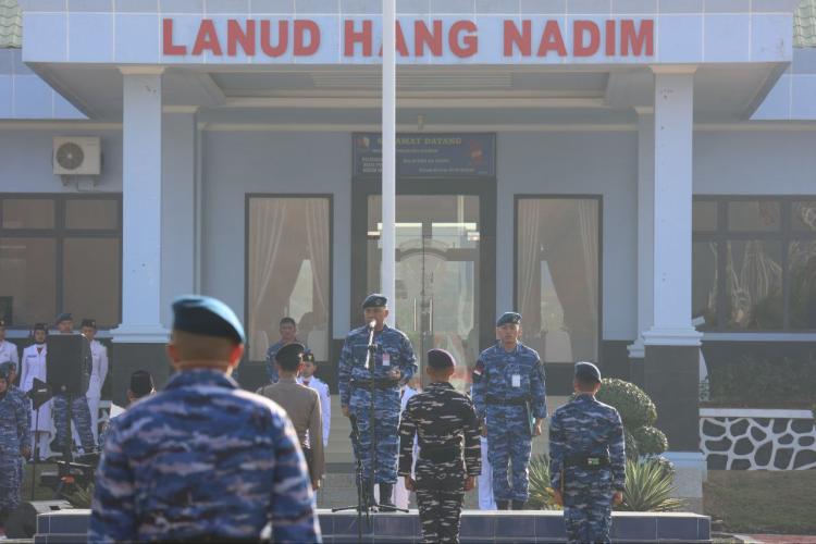 Lanud Hang Nadim Batam Jadi Tuan Rumah Upacara Bendera 17 Hari Bulan Tingkat Kota Batam