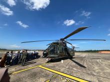 Helikopter Caracal H225M TNI AU Pukau Pelajar Batam, Jadi Momen Langka di Open Base Lanud Hang Nadim