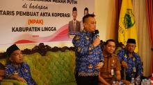 Bupati dan Wabup Lingga Hadiri Penandatanganan Akta Pendirian Koperasi Desa/Kelurahan Merah Putih