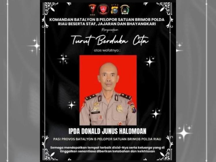 Ipda Donald Janus Gugur Saat Padamkan Karhutla di Rokan Hilir, Polda Riau Berduka