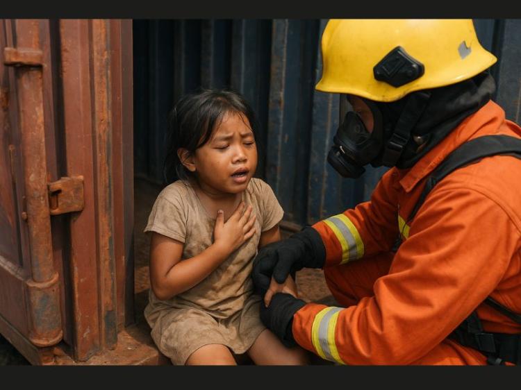 Lemas dan Sesak Nafas, Anak Perempuan Terkurung di Kontainer Nongsa Berhasil Diselamatkan