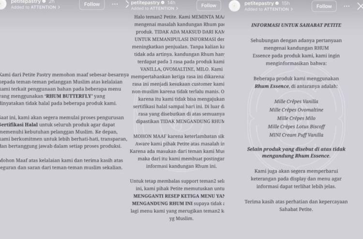 Pelanggan Protes, Kandungan Alkohol di Produk Petite Pastry di Batam, Pemilik Minta Maaf