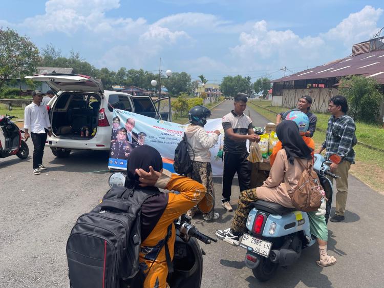 Polres Lingga dan Bulog Gelar Gerakan Pangan Murah, Warga Antusias Serbu Beras dan Minyak Goreng