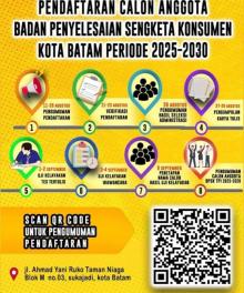 Disperindag Kepri Buka Pendaftaran Calon Anggota BPSK Batam Periode 2025–2030